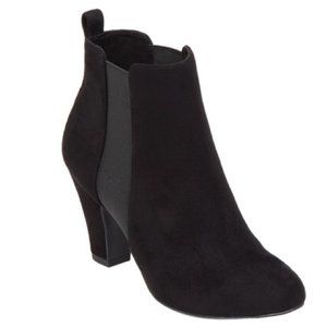 BCBGeneration Donahue Black Suede Heel Booties